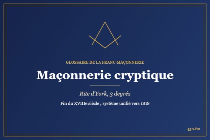 Maçonnerie cryptique (Rite maçonnique) – Glossaire de la franc-maçonnerie 450.fm