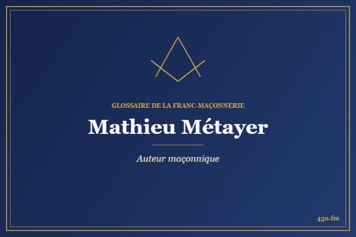 Mathieu Métayer (Auteur) – Glossaire de la franc-maçonnerie 450.fm