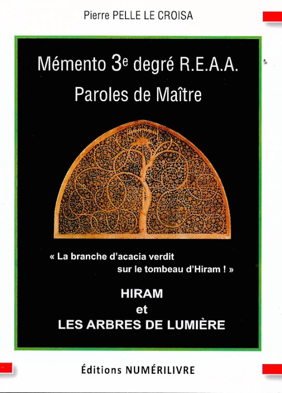 Couverture du livre Mémento 3e degré R.E.A.A. – Paroles de Maître