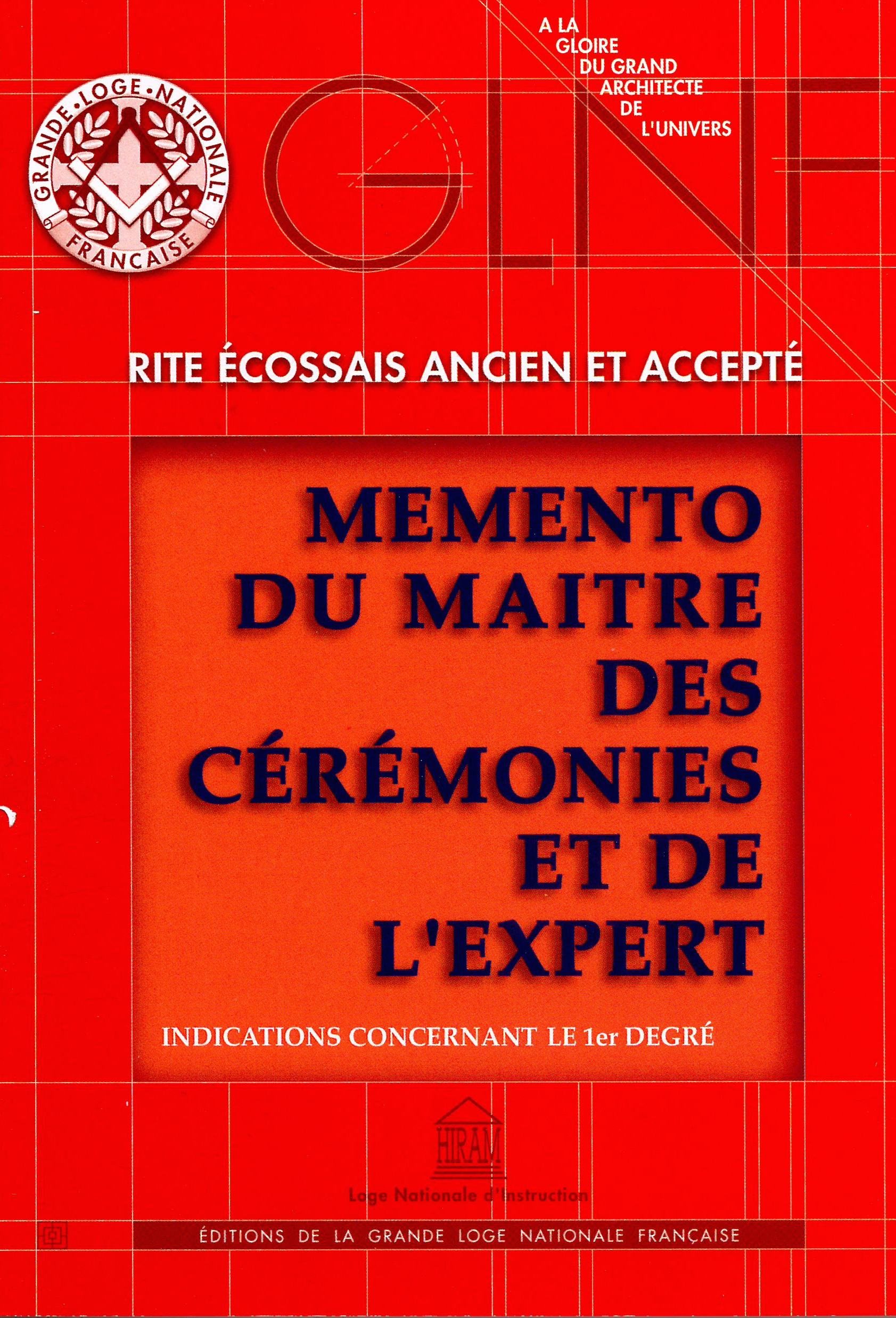 Couverture du livre Memento du maître des cérémonies et de l’expert – R.E.A.A.