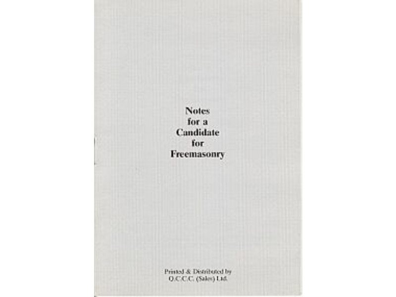 Couverture du livre Notes for a Candidate for Freemasonry
