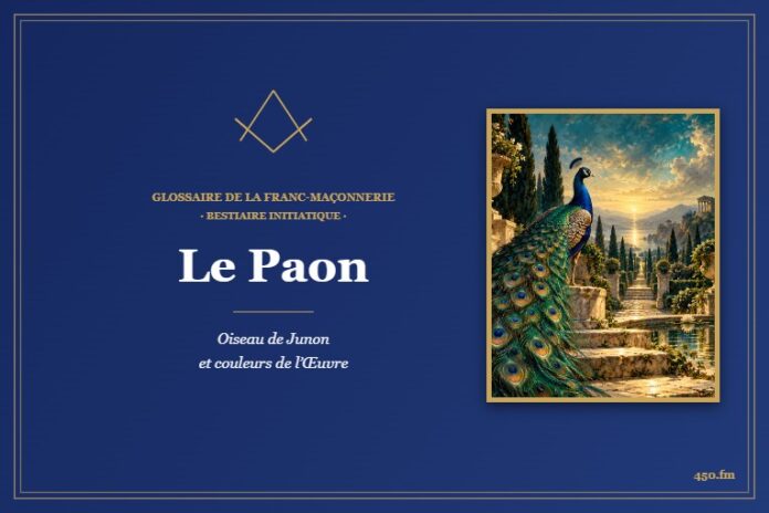 Le Paon – Bestiaire initiatique du Glossaire de la franc-maçonnerie 450.fm