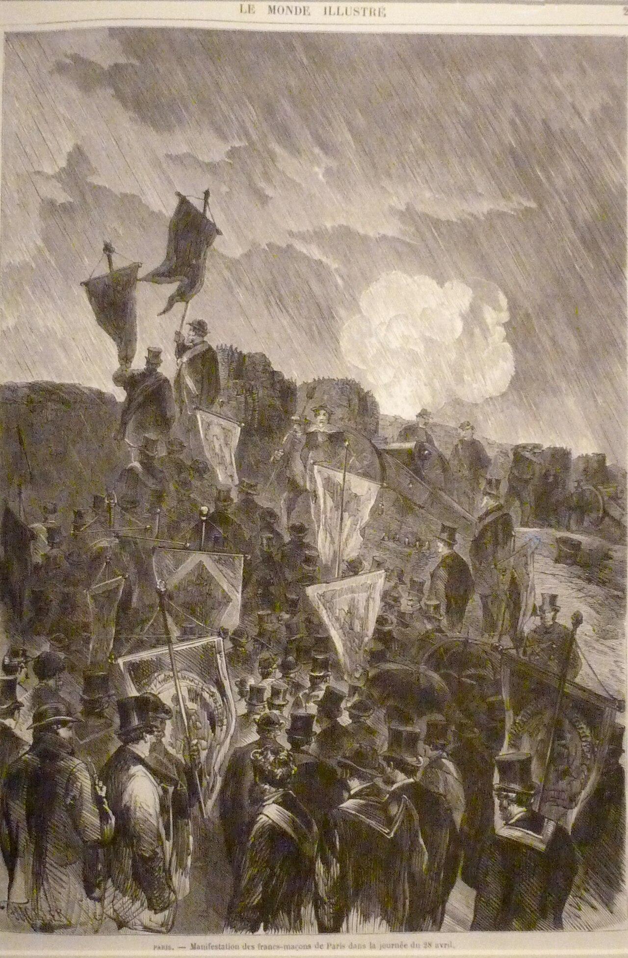 Paul Gourdot – Commune de Paris manifestation de Francs-Maçons
