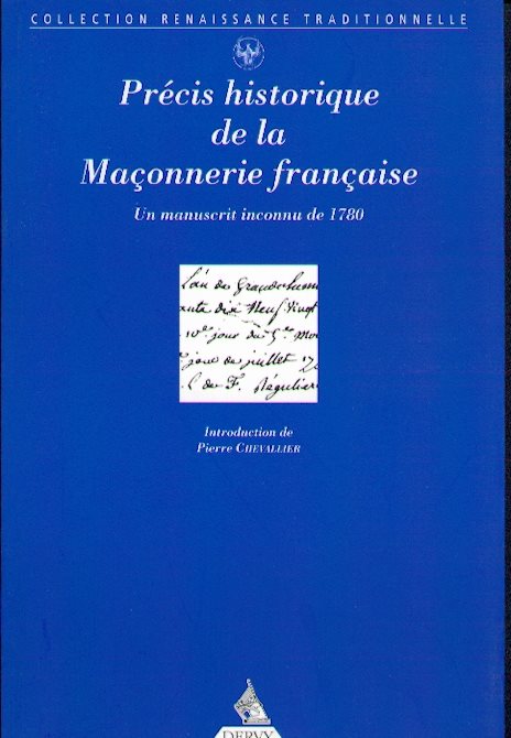 Couverture du livre Précis historique de la Maçonnerie française
