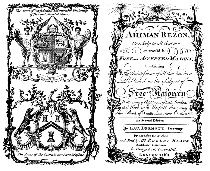 Publication de l’Ahiman Rezon de Laurence Dermott, 1756
