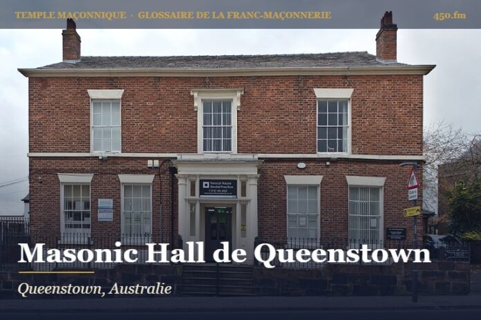 Queenstown Masonic Hall, Tasmanie – temple maçonnique – Glossaire de la franc-maçonnerie 450.fm