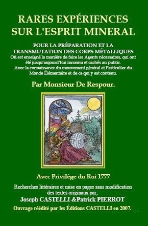 Couverture du livre Rares expériences sur l’esprit minéral