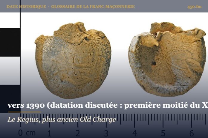 Rédaction du manuscrit Regius, vers 1390 – date historique de la franc-maçonnerie – 450.fm