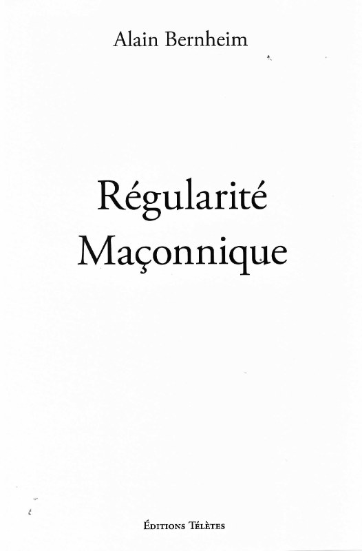 Couverture du livre Régularité maçonnique