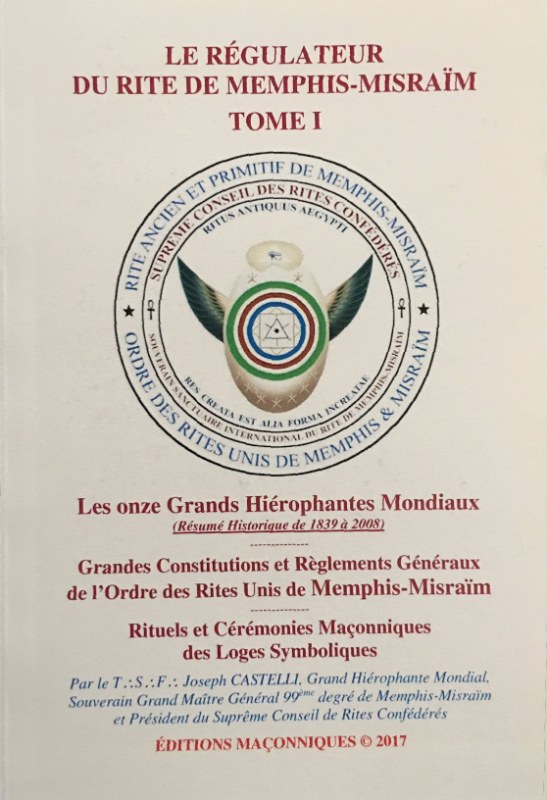 Couverture du livre Régulateur du rite de Memphis-Misraïm – Tome 1