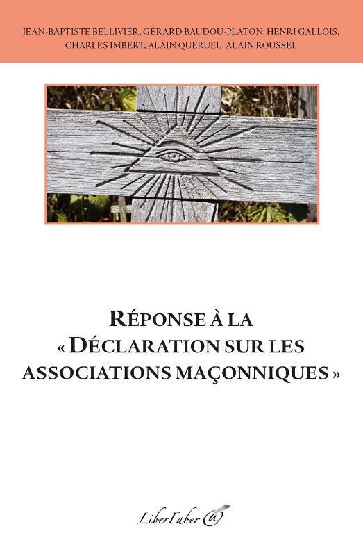 Couverture du livre Réponse à la «&nbsp;Déclaration sur les associations maçonniques&nbsp;»