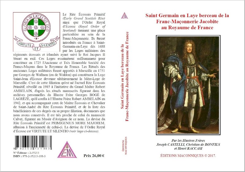 Couverture du livre Rite écossais primitif – Saint-Germain-en-Laye, berceau de la franc-maçonnerie jacobite