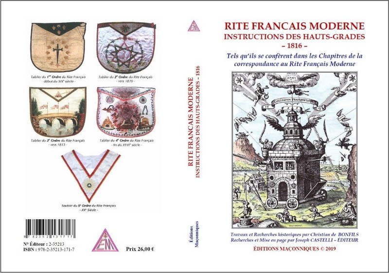 Couverture du livre Rite français moderne – Instructions des hauts grades – 1816
