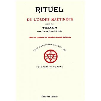 Couverture du livre Rituel de l’Ordre martiniste