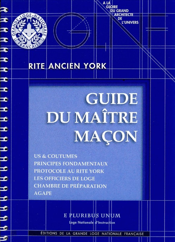 Couverture du livre Rituel York «&nbsp;Guide du maître maçon&nbsp;»