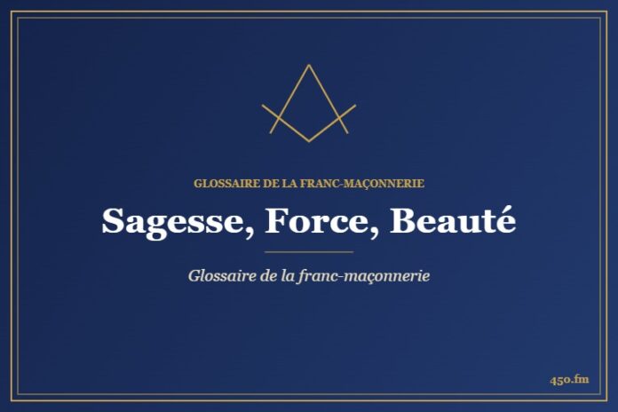 Sagesse, Force, Beauté – Glossaire de la franc-maçonnerie – 450.fm