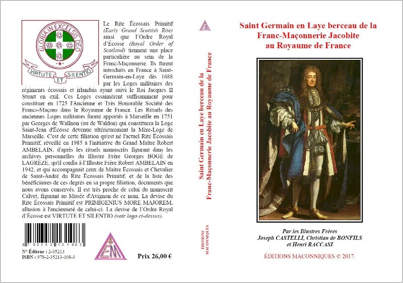 Couverture du livre Saint-Germain-en-Laye – Berceau de la franc-maçonnerie jacobite au royaume de France