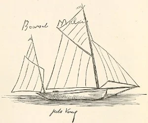 Dessin du Saint-Michel I par Jules Verne