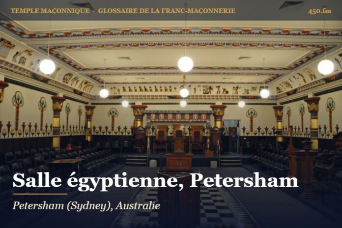 Salle égyptienne du Royal Arch Temple, Petersham – temple maçonnique – Glossaire de la franc-maçonnerie 450.fm