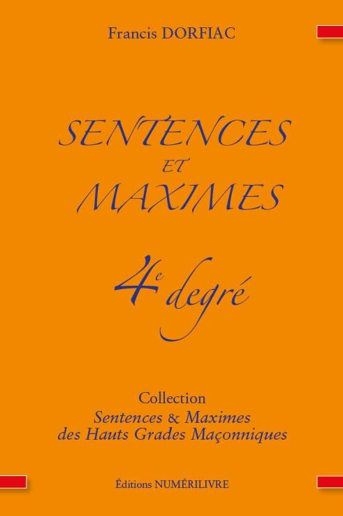 Couverture du livre Sentences et maximes – 4e degré