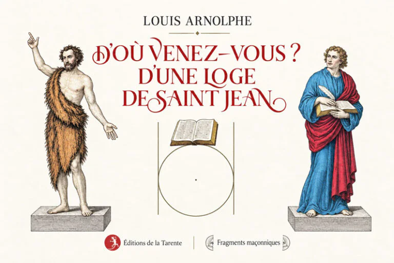 « D’où venez-vous&nbsp;? D’une loge de Saint-Jean », Louis Arnolphe remonte à la source d’une parole maçonnique