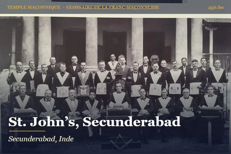 St. John’s Lodge & Temple, Secunderabad – temple maçonnique – Glossaire de la franc-maçonnerie 450.fm