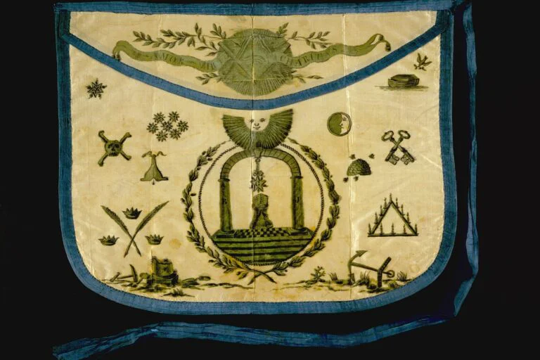 Tablier maçonnique ancien ayant appartenu à Meriwether Lewis