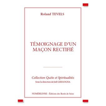 Couverture du livre Témoignage d’un maçon rectifié