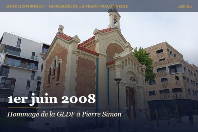 Tenue blanche en hommage au docteur Pierre Simon à la Grande Loge de France, 1er juin 2008 – date historique de la franc-maçonnerie – 450.fm