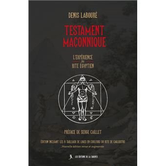 Couverture du livre Testament maçonnique – l’expérience du rite égyptien