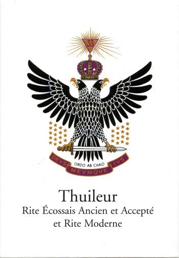 Couverture du livre Thuileur REAA – Version standard